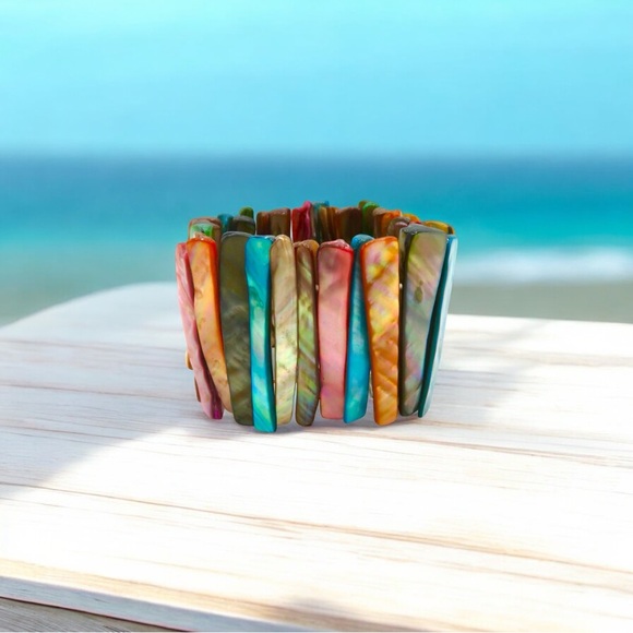 Multicolor Shellstone Artisan Bracelet - Picture 5 of 7